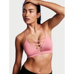 Victoria's Secret Sport Blush Rose Strappy Caged Sport Bra M